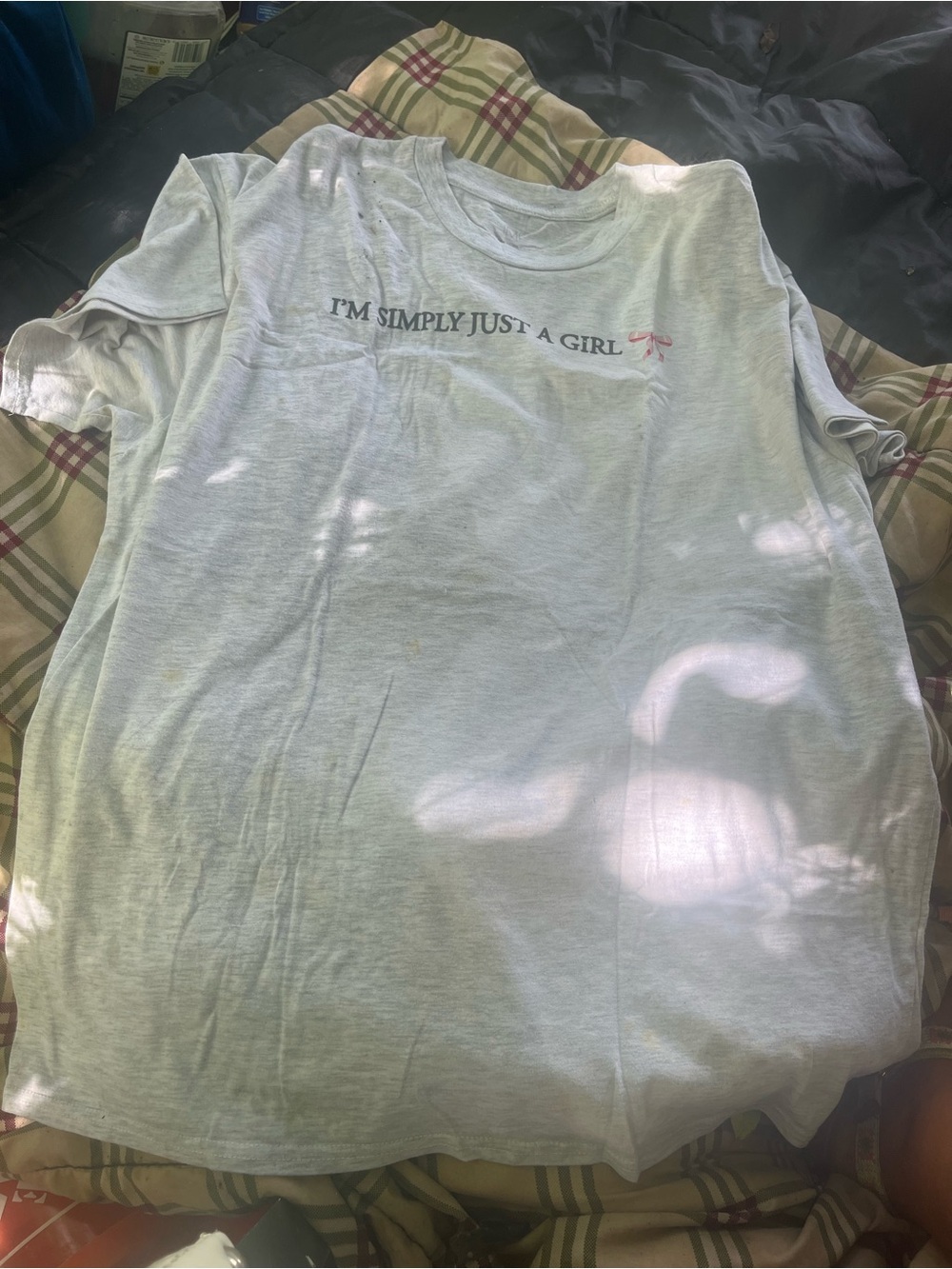 I'm Simply Just A Girl Graphic Tee - Light Gray